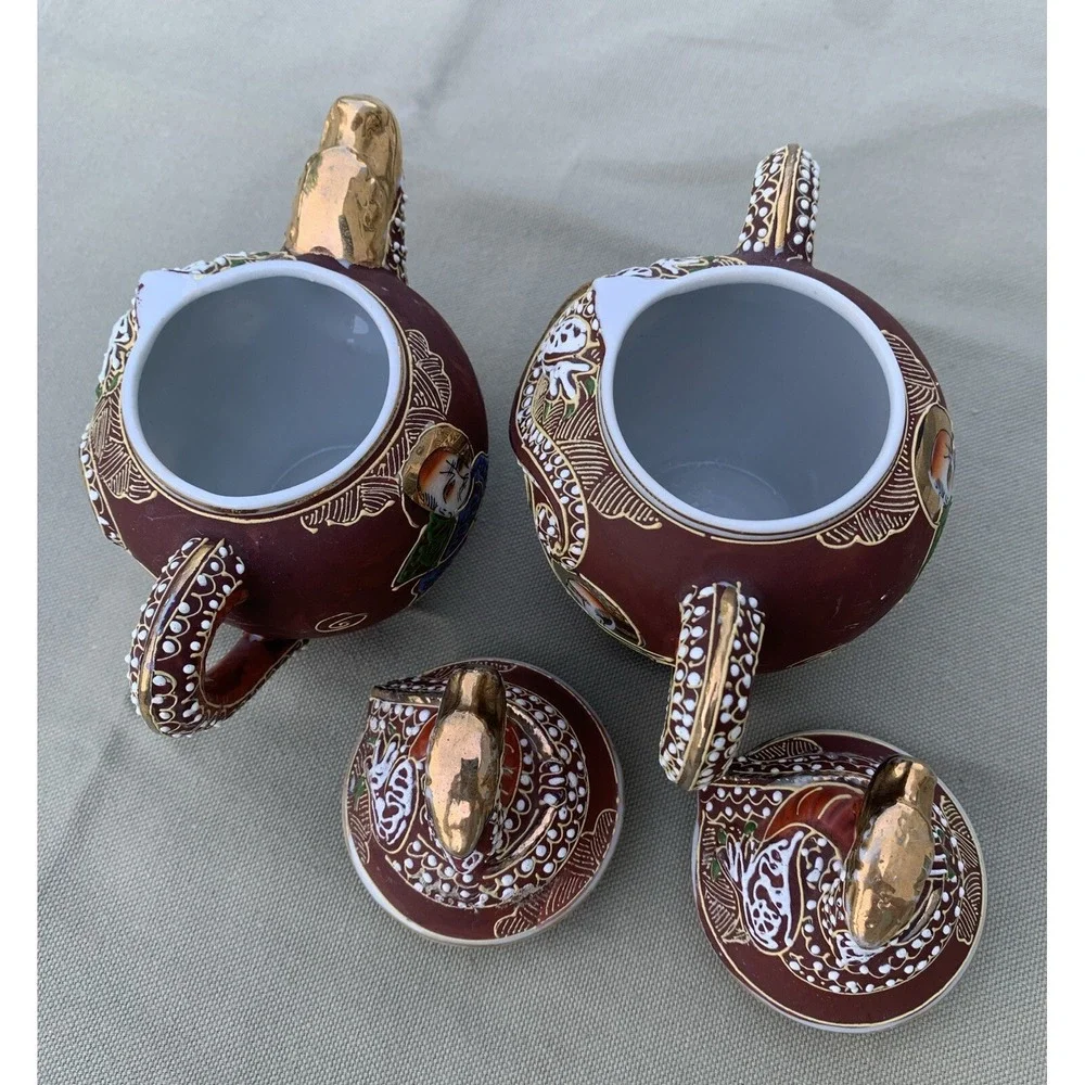 VTG JB Betson Dragonware 15 PC Tea Set Moriage Teapot Cups Saucers